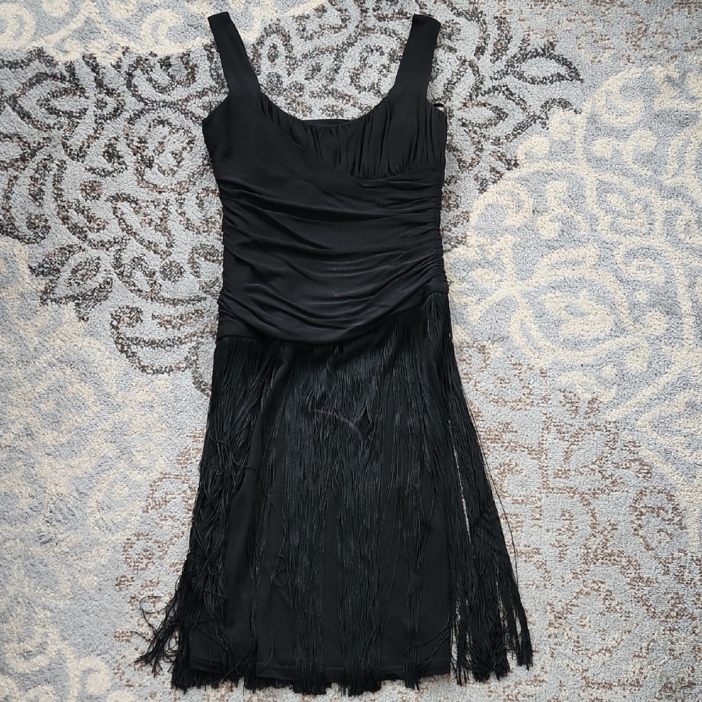 Michael Kors Elegant Fringe Dress Black 4